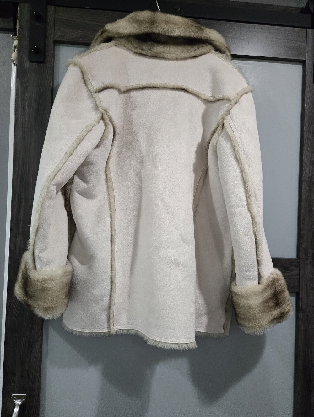 Vintage Y2K Dennis by Dennis Basso Reversible Penny Lane Coat Reversible Sz M - Picture 2 of 9